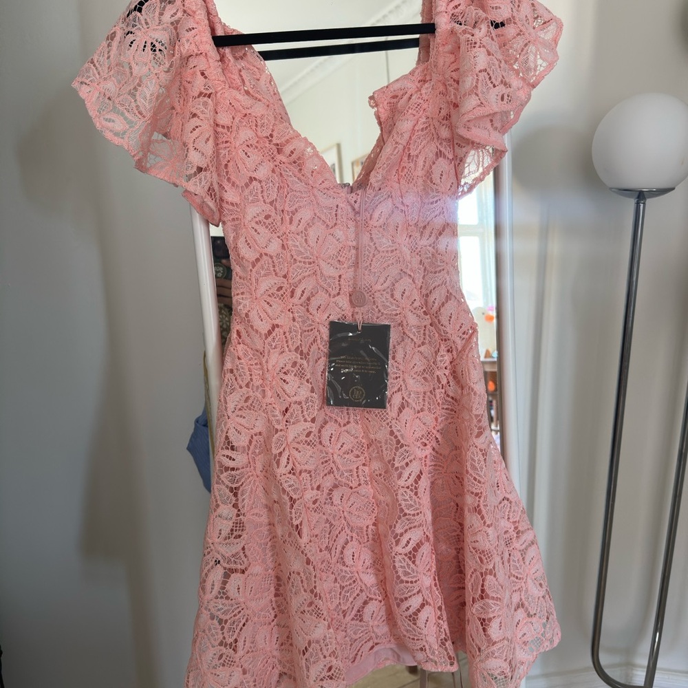 House of CB Pink Ruffled Tiered Mini Dress ( Verity Dress )
